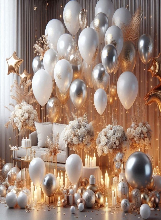SKYWINS Birthday Celebration Kit - Set of 38 | Curtains, Lights, Balloons for Party Decoration | Half Birthday Items - Image 4